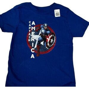 Port & Company‎ Captain America Graphic Tee Superhero T-Shirt Toddler 2T